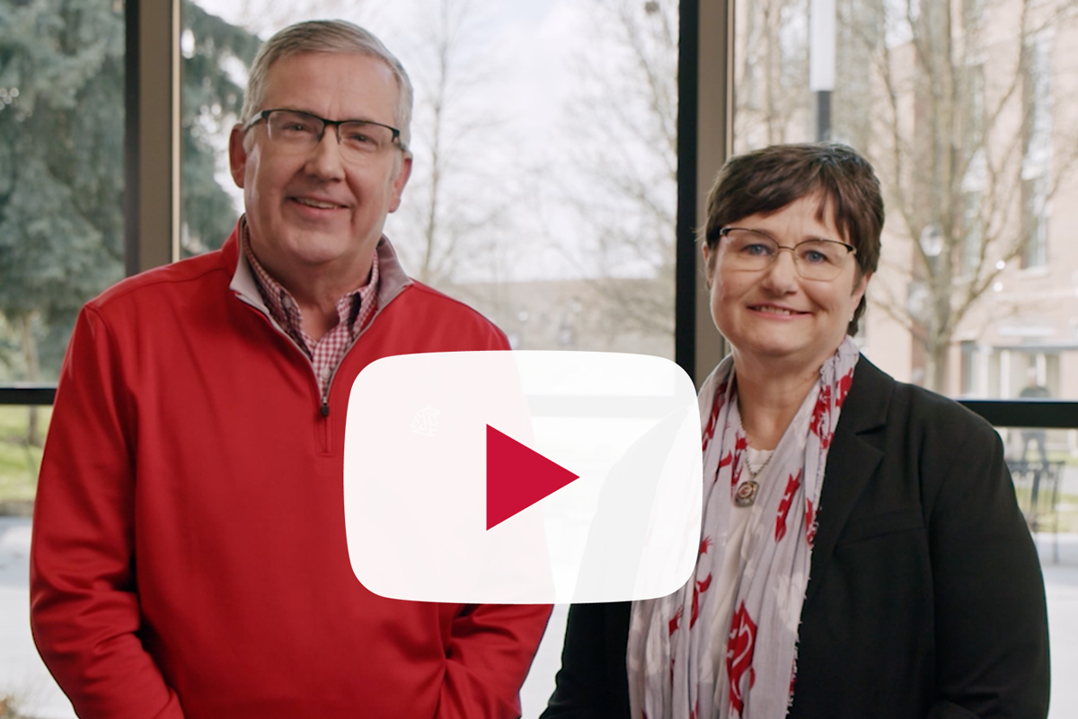 Play a video message from Kirk and Noel Schulz.